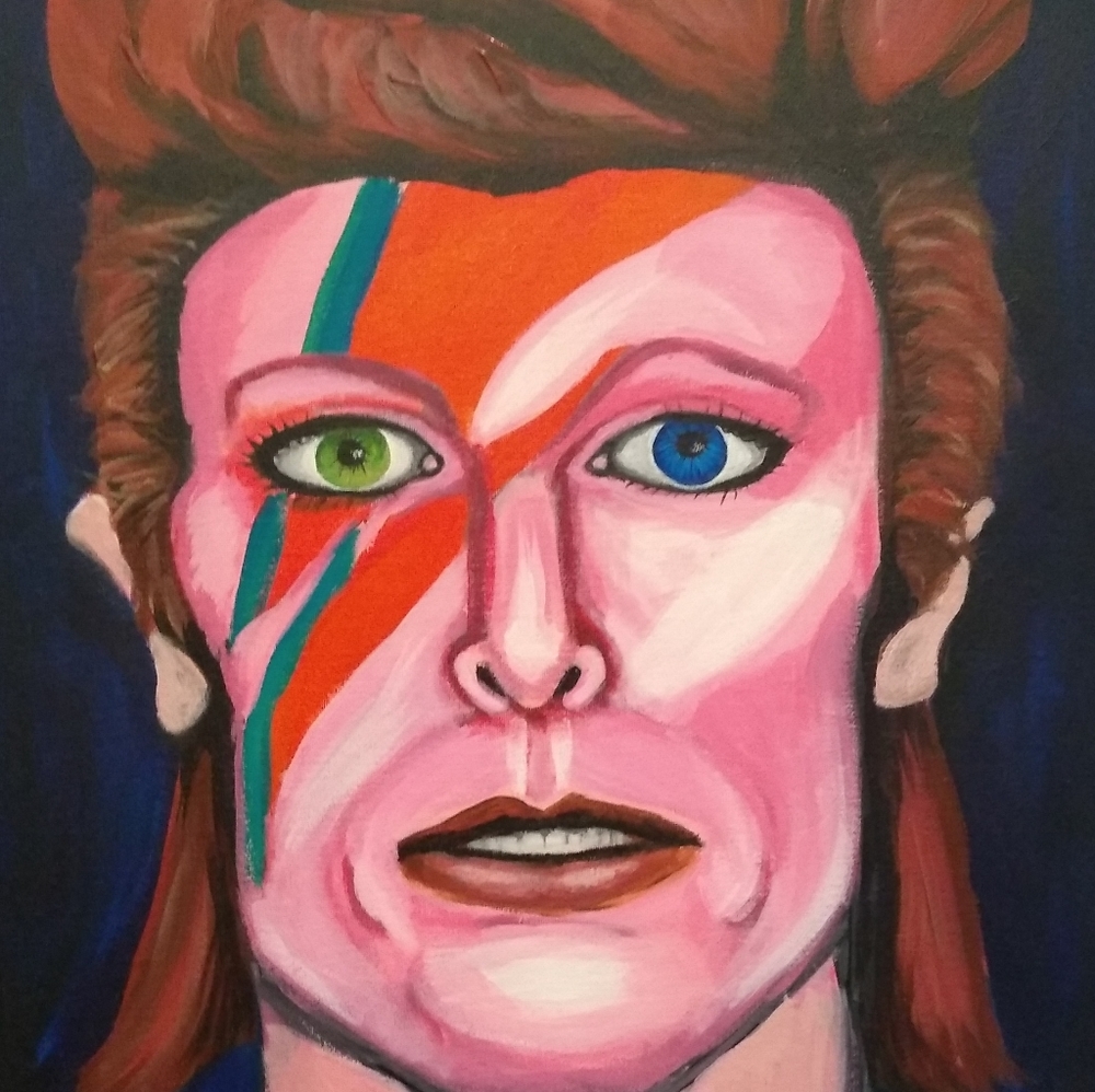 Painting original art acrylic on canvas Bowie